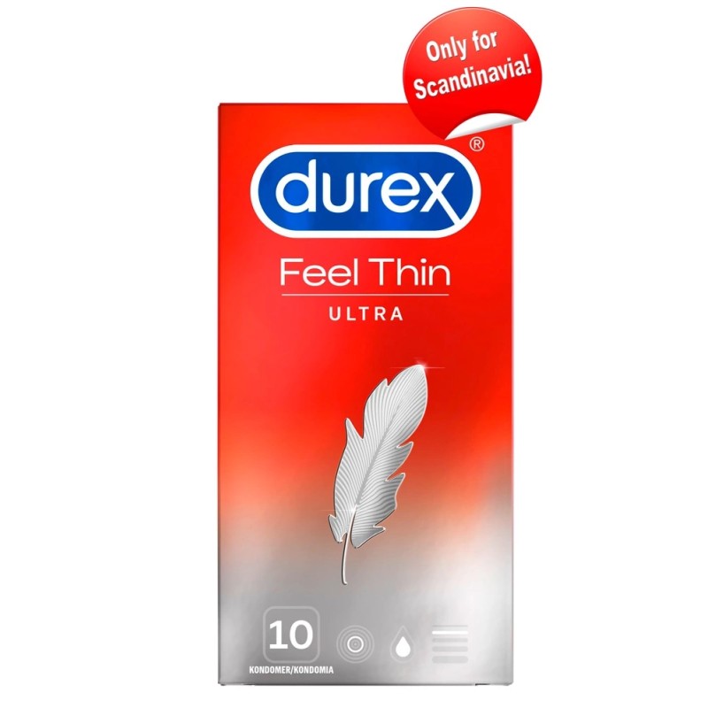 Durex Feel Thin - Prezerwatywy 20% Cieńsze 10szt